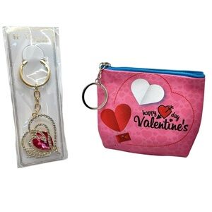 Crystal Collection NWT - Women's/Girls Valentines Coin Purse Crystal Keychain